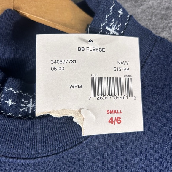 Bobbie Brooks Womens SZ S Blue Christmas Snowman Embroidered Ugly Sweatshirt New - Picture 6 of 8